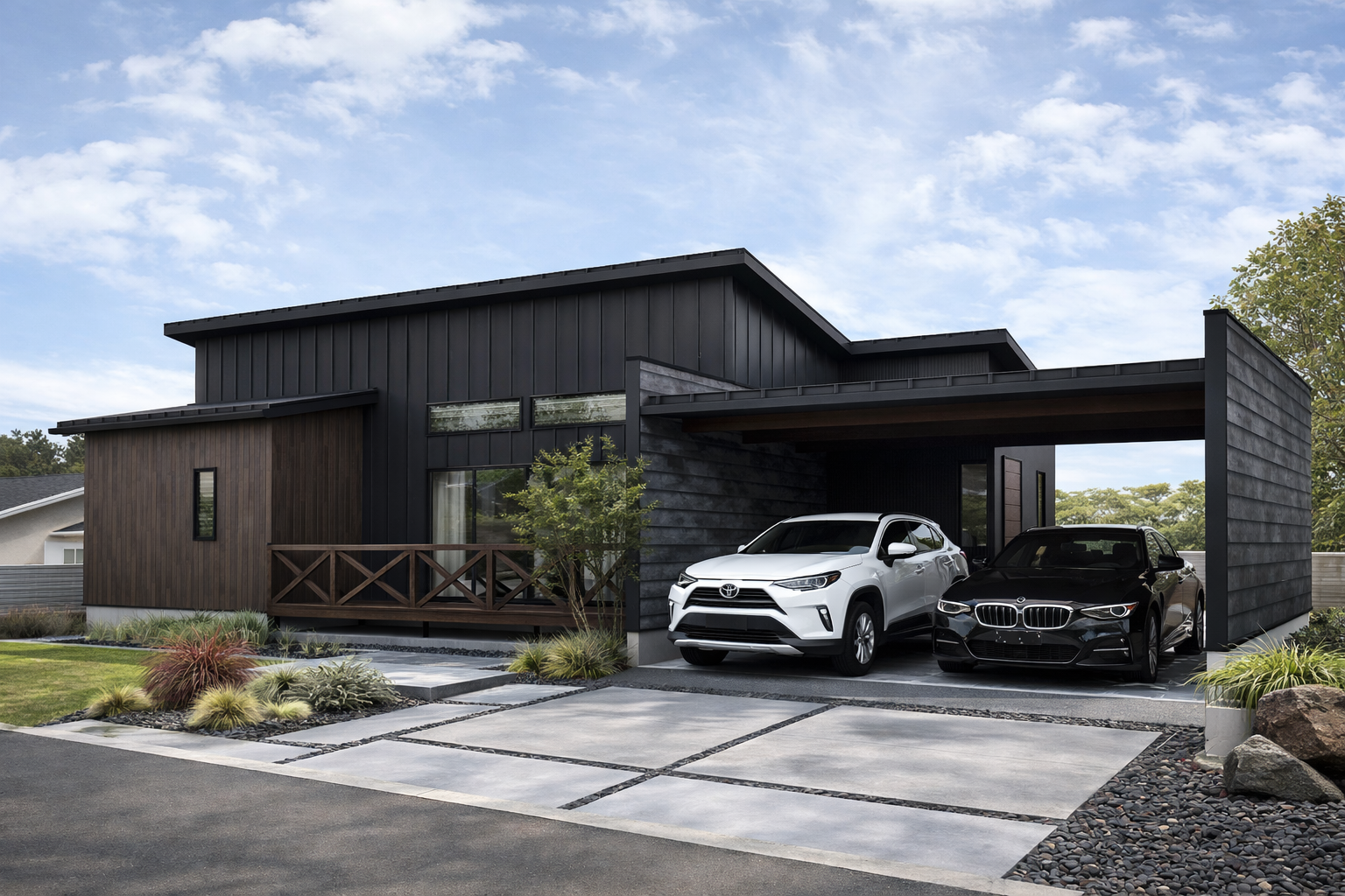 爽やかウッドな家